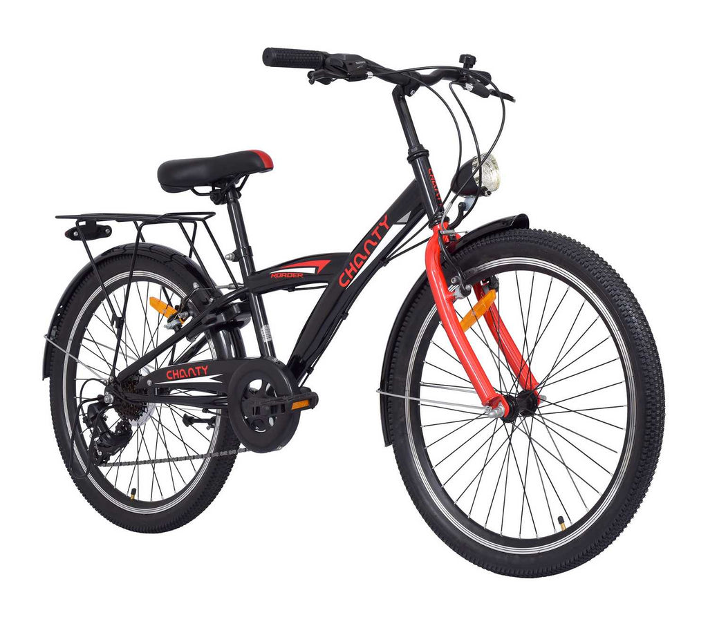 Chanty 24" Børnecykel – Dreng – Sort/Rød – 7 Gear & V - Bremser - BørnecyklerneChantyBørnecyklerne24 - 014/2Chanty 24" Børnecykel – Dreng – Sort/Rød – 7 Gear & V - Bremser