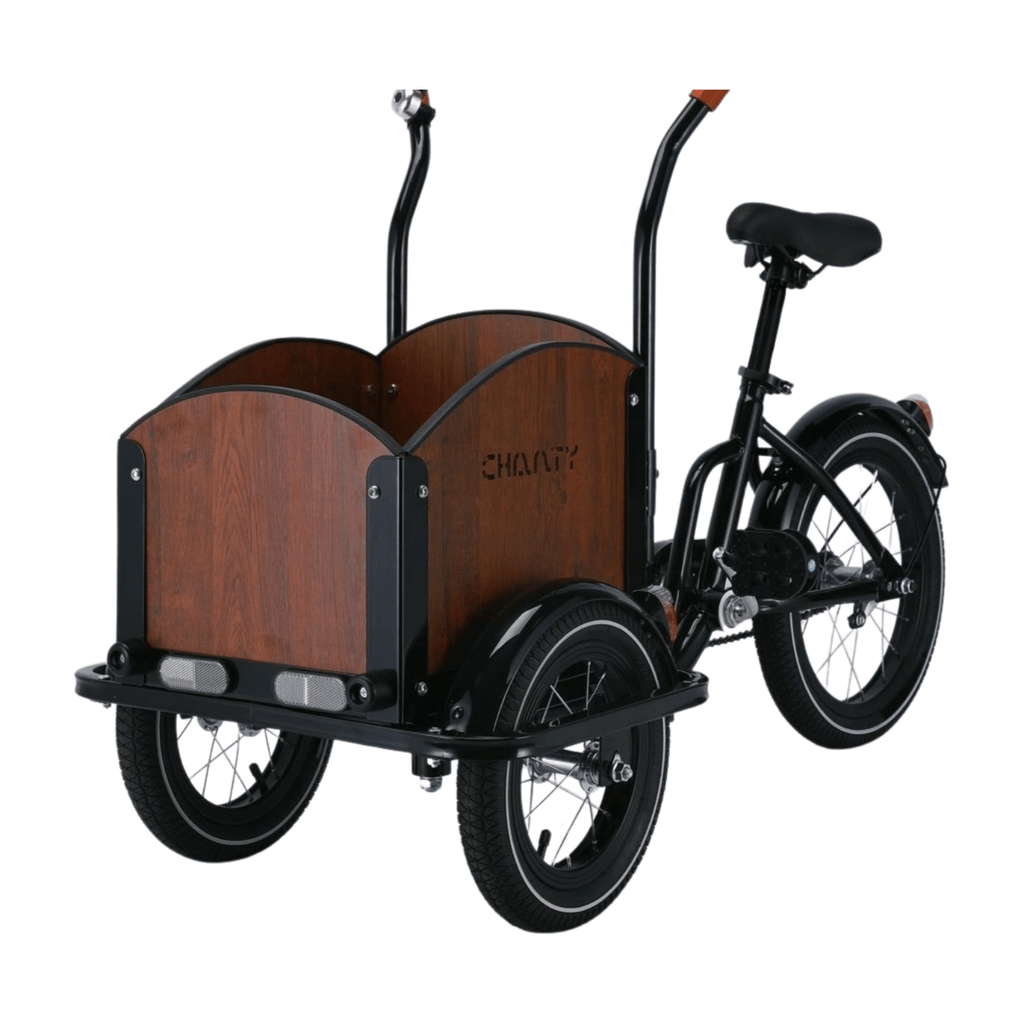 Chanty Cargo Kid - Sort inkl. hjelm, flaskeholder, håndtag i 2 farver og ringklokke - BørnecyklerneChantyBørnecyklerneSort: BLC16 - SRTChanty Cargo Kid - Sort inkl. hjelm, flaskeholder, håndtag i 2 farver og ringklokke