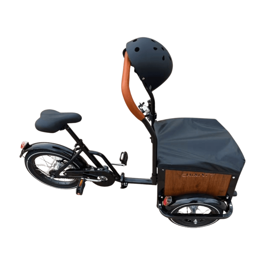 Chanty Cargo Kid - Sort inkl. hjelm, flaskeholder, håndtag i 2 farver og ringklokke - BørnecyklerneChantyBørnecyklerneSort: BLC16 - SRTChanty Cargo Kid - Sort inkl. hjelm, flaskeholder, håndtag i 2 farver og ringklokke