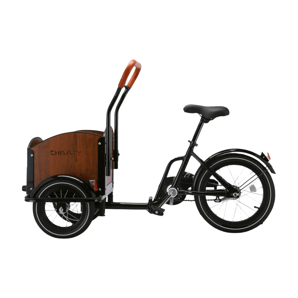 Chanty Cargo Kid - Sort inkl. hjelm, flaskeholder, håndtag i 2 farver og ringklokke - BørnecyklerneChantyBørnecyklerneSort: BLC16 - SRTChanty Cargo Kid - Sort inkl. hjelm, flaskeholder, håndtag i 2 farver og ringklokke