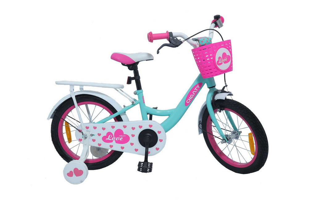 CHANTY Love 16" Mintgrøn Børnecykel | Piger | - BørnecyklerneChantyBørnecyklerne16 - 015451 - 475CHANTY Love 16" Mintgrøn Børnecykel | Piger |